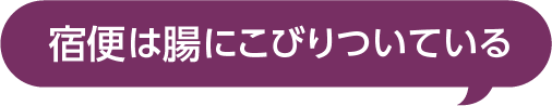 宿便は腸にこびりついている