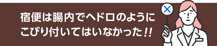 宿便は腸内でヘドロのようにこびり付いてはいなかった！！