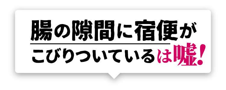 腸の隙間に便がこびりついているは嘘！