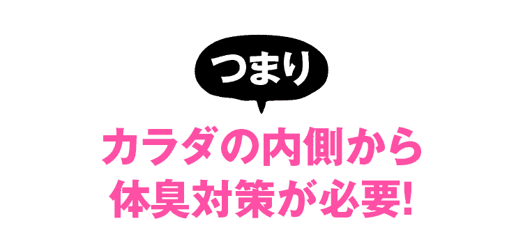 つまりカラダの内側から対策が必要！