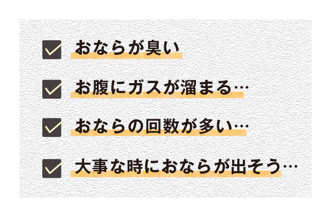 お腹のガス問題