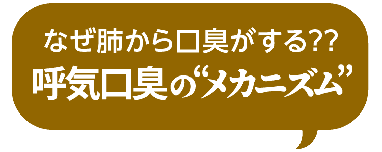 なぜ肺から口臭がする？？呼気口臭の“メカニズム”