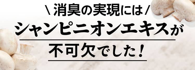 この成功には シャンピニオンエキスが不可欠でした！