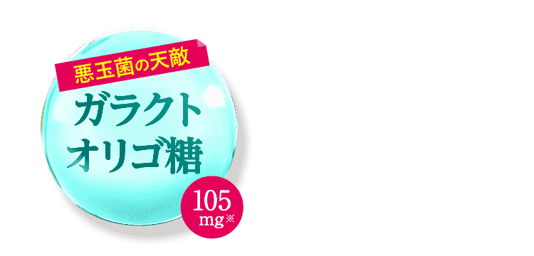 悪玉菌の天敵 ガラクトオリゴ糖 105mg